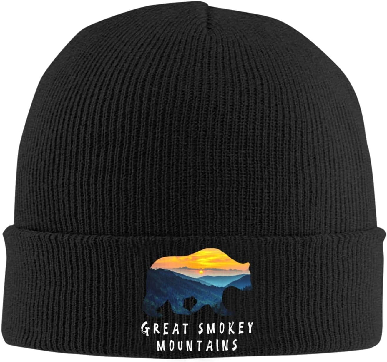 Great Smokey Mountains National Park Beanie Hat Cuffed Knit Skull