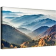 thumbnail image 1 of Great Smoky Mountains Canvas Wall Art Nature Wall Decor Foggy Forest Photo Prints for Living Room National Park Posters Landscape Painting Modern Framed Artwork Bathroom Office Home Decorations 12x16, 1 of 6
