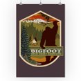 thumbnail image 1 of Great Smoky Mountains - Home of Bigfoot - Contour - Lantern Press Artwork (24x36 Giclee Gallery Print, Wall Decor Travel Poster), 1 of 1
