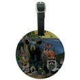 thumbnail image 1 of Great Smoky Mountains National Park Animals North Carolina Tennessee Round Leather Luggage Card Suitcase Carry-On ID Tag, 1 of 6