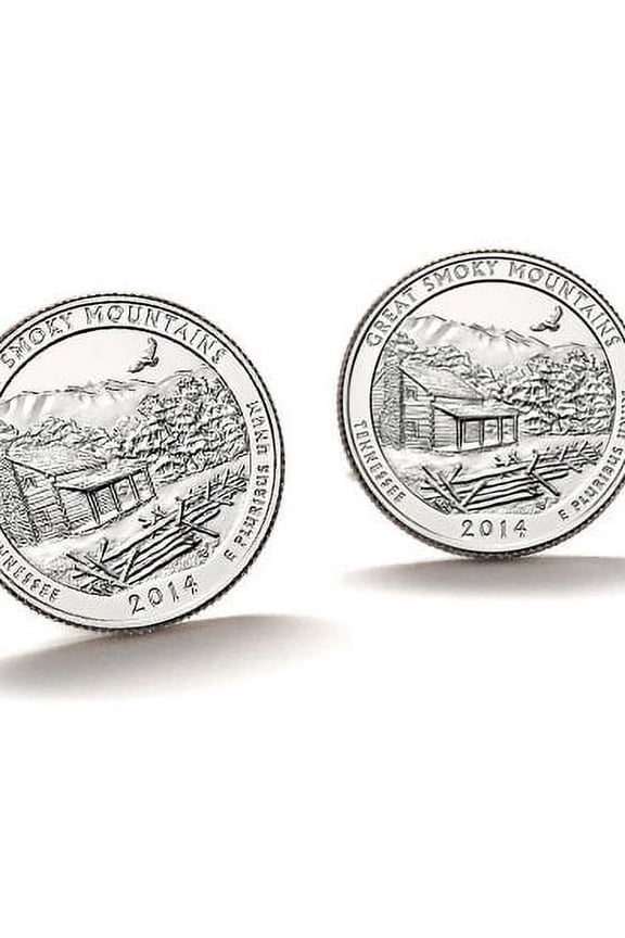 Coin Cufflinks Uncirculated U.S. Quarter 2014 Cuff Links