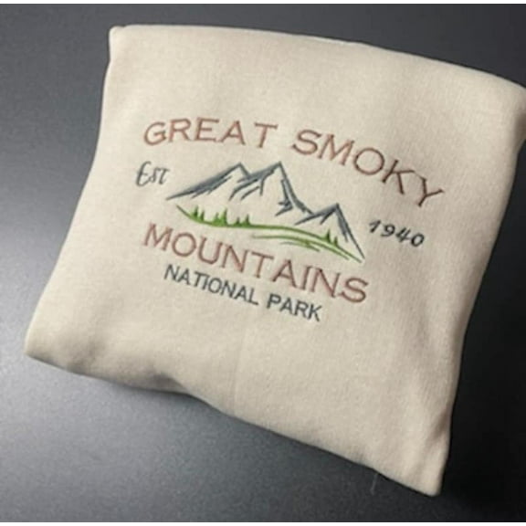 Great Smoky Mountains National Park Embroidered Crewneck