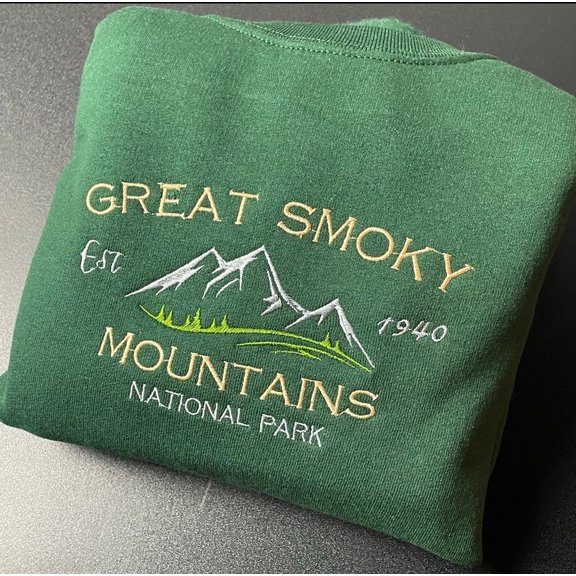Great Smoky Mountains National Park Embroidered Crewneck