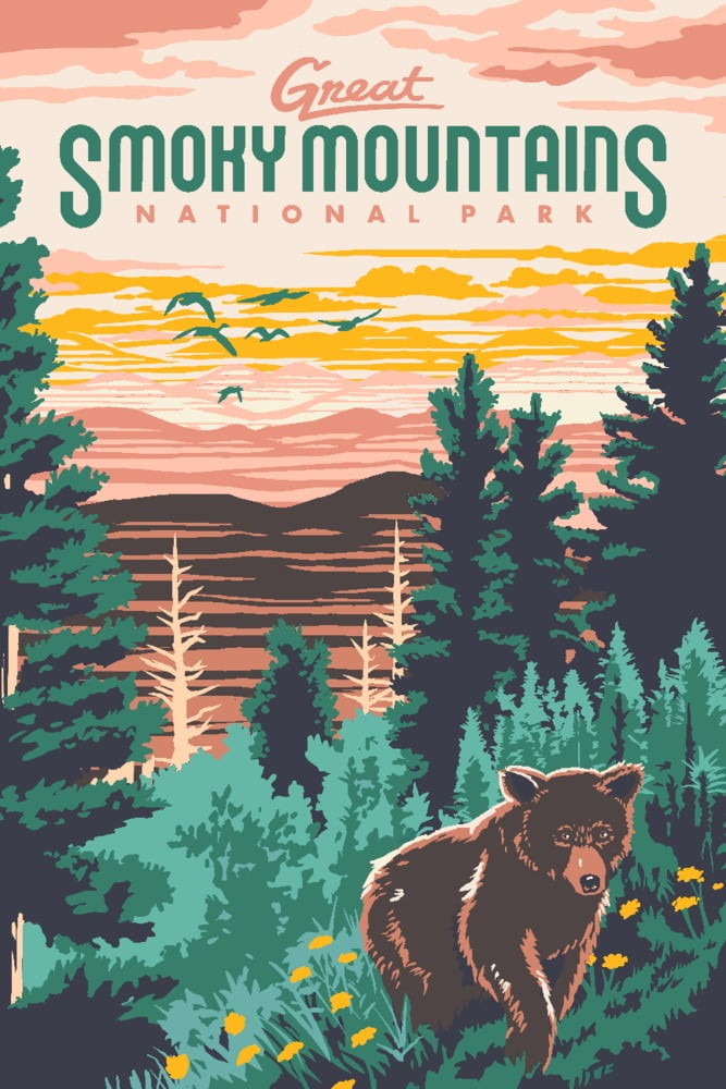 Great Smoky Mountains National Park, Explorer Series (24x36 Giclee