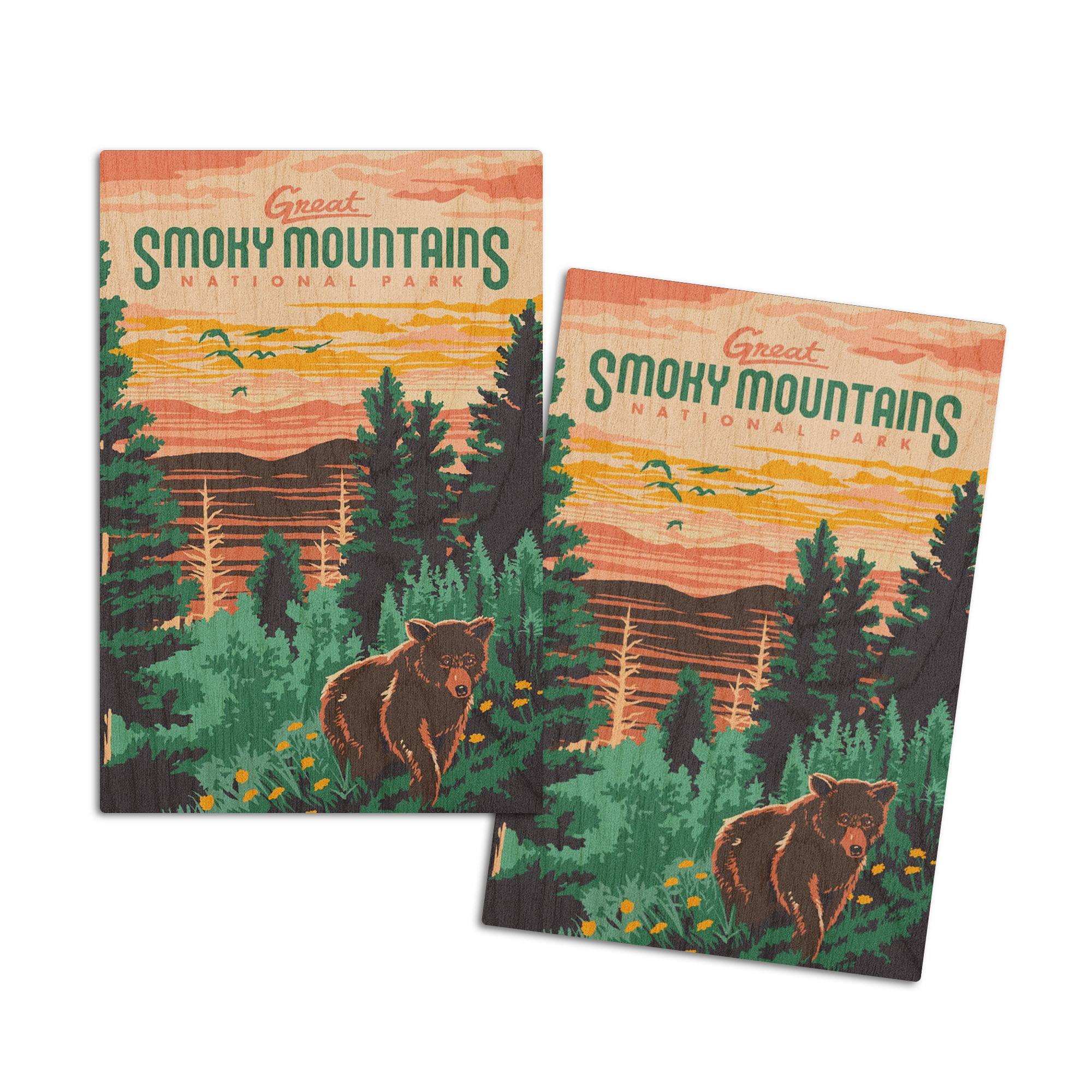 Great Smoky Mountains National Park, Explorer Series (4x6 Birch Wood