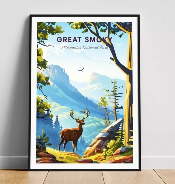 Great Smoky Mountains National Park Poster, Great Smoky, Blue Ridge ...