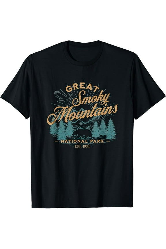 Great Smoky Mountains National Park Souvenir Bear Hiking T-Shirt