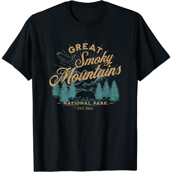 Great Smoky Mountains National Park Souvenir Bear Hiking T-Shirt
