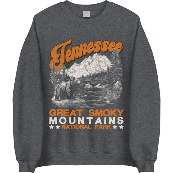 Great Smoky Mountains National Park Sweatshirt - Retro Bear Tennessee Hiking Lovers Crewneck