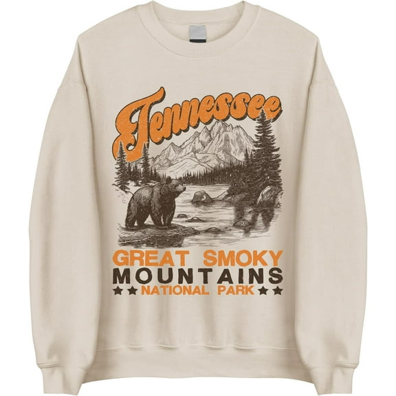 Great Smoky Mountains National Park Sweatshirt - Retro Bear Tennessee Hiking Lovers Crewneck