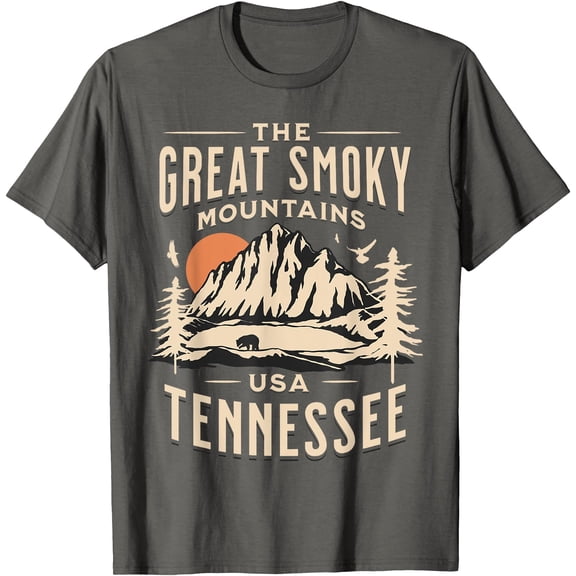 Great Smoky Mountains National Park Tennessee Hike Outdoors Unisex T-Shirt for Men Women Kids Toddler,Charcoal Color,Size L