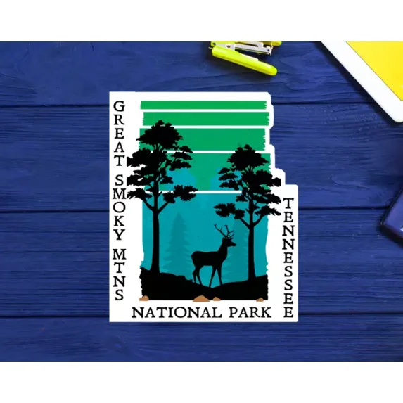 Tn Sticker Great Smoky Mountains National Park Tennessee Sticker Decal Sticker ...