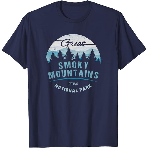 Great Smoky Mountains National Park Travel Souvenir Unisex T-Shirt for Men Women Kids Toddler,Navy Color,Size 4T