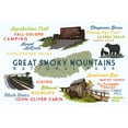 thumbnail image 1 of Great Smoky Mountains National Park, Typography and Icons (16x24 Giclee Gallery Art Print, Vivid Textured Wall Decor), 1 of 3