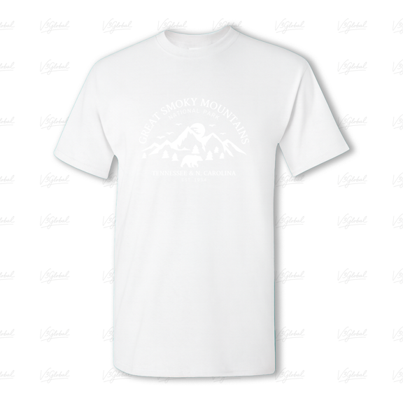 Great Smoky Mountains, Travel Adventure Nature Scenic Hiking Theme Unisex Tee V80315, for men & women, up to size 5XL