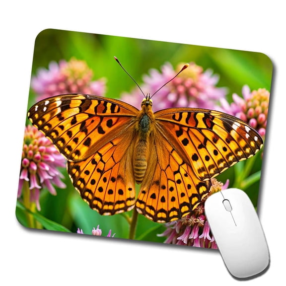 Great Spangled Fritillary Butterfly Mouse Pad Low Profile Gaming Mat