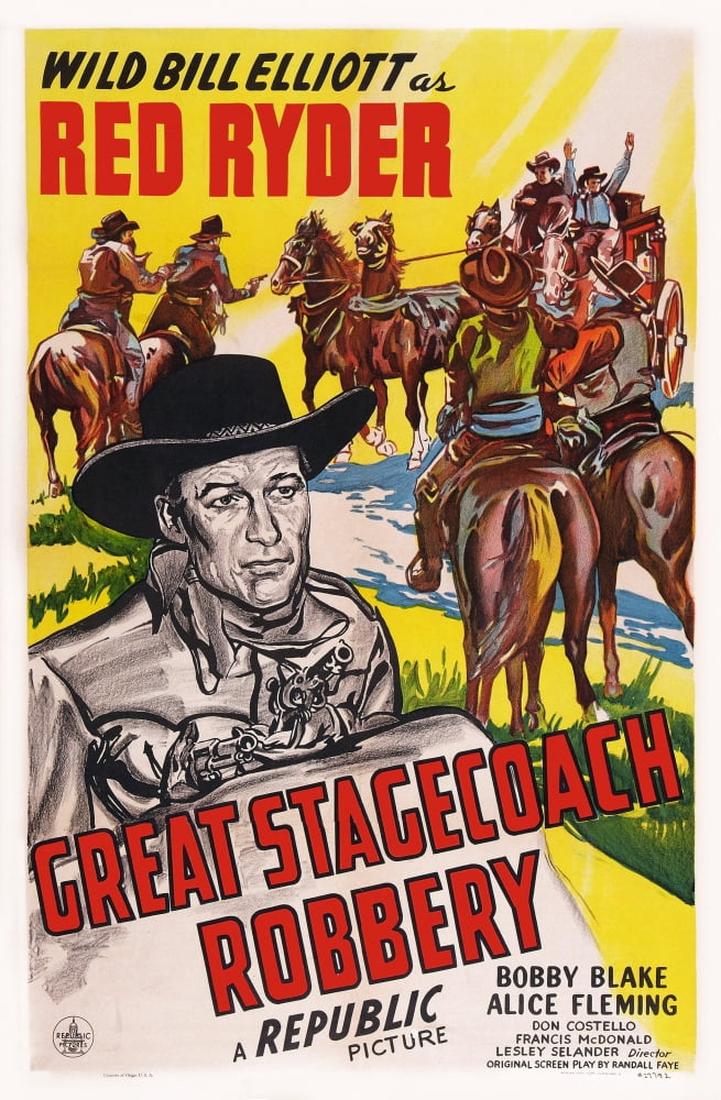 Great Stagecoach Robbery U Canvas Art - (11 x 17)