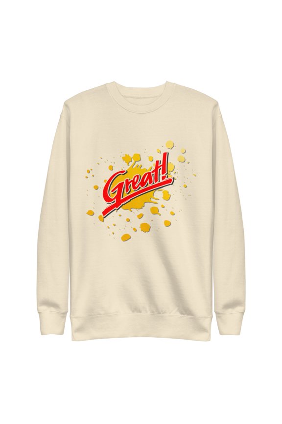 Great Sticker Unisex Premium Sweatshirt (Bone, S)