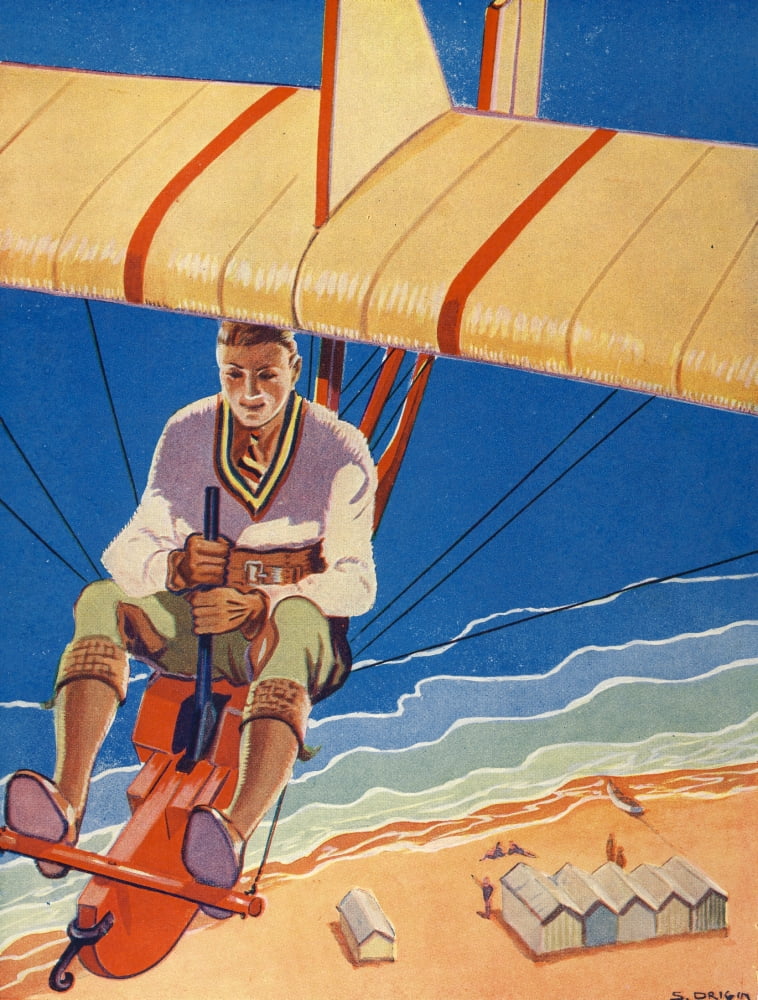 Great Stories for Boys 1930s Glider Canvas Art - S Drigin (18 x 24)
