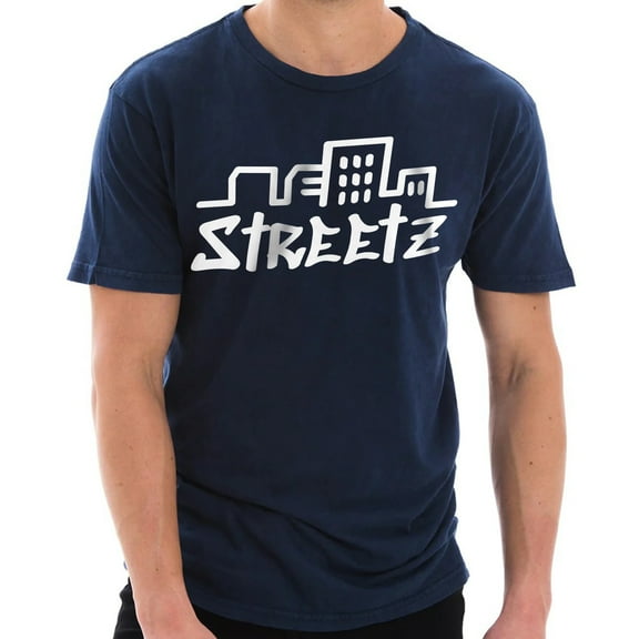Great Streets Unisex Ring Spun Cotton Vintage Short Sleeve Crewneck Tee Shirt - Vintage Denim 2XL