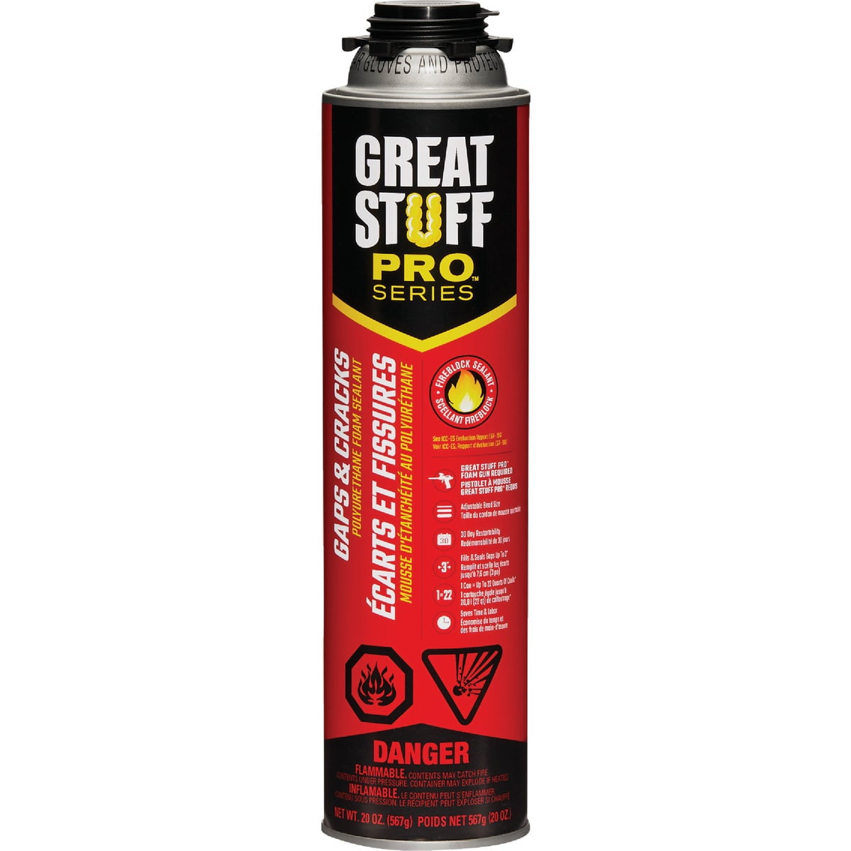 Great Stuff 341557 PRO Gaps/Cracks, 24 oz. Gun Pack of 12