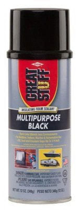 Great Stuff 99054816 Multi-Purpose Foam Sealant, Black, 12-oz. - Quantity 12