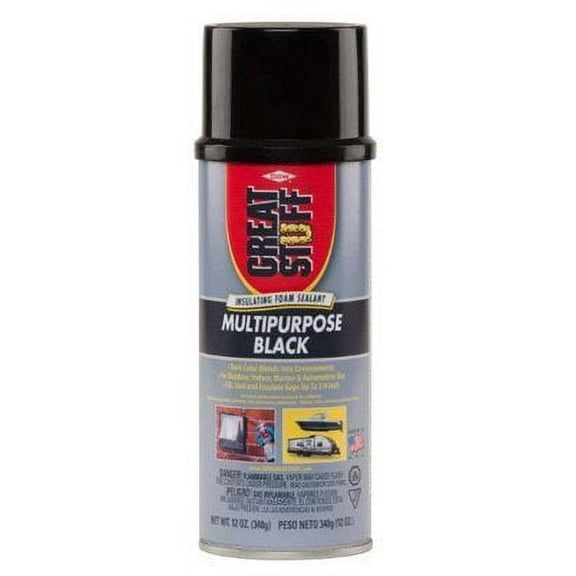 Great Stuff 99054816 Multi-Purpose Foam Sealant, Black, 12-oz. - Quantity 12