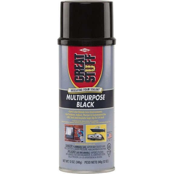 Great Stuff Multipurpose Insulating Foam Sealant - Expanding Foam - 12 oz, Black