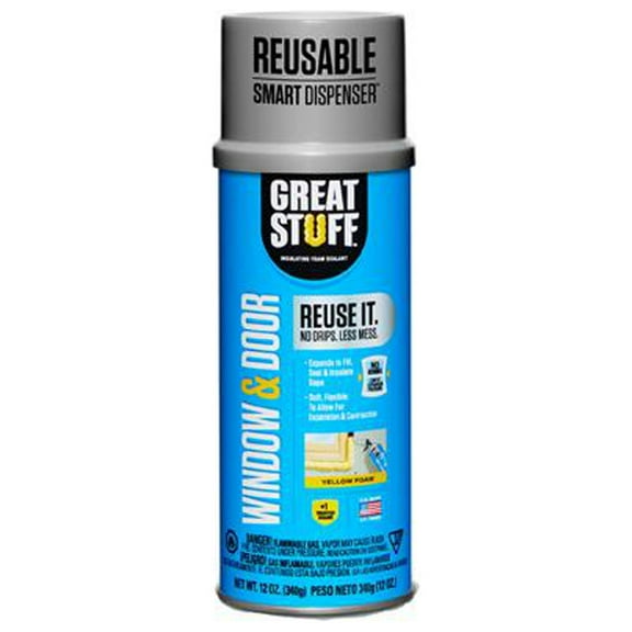 Great Stuff 99108862 Window/Door Foam Sealant, Low Pressue, Smart Dispenser, 12-oz. - Quantity 12