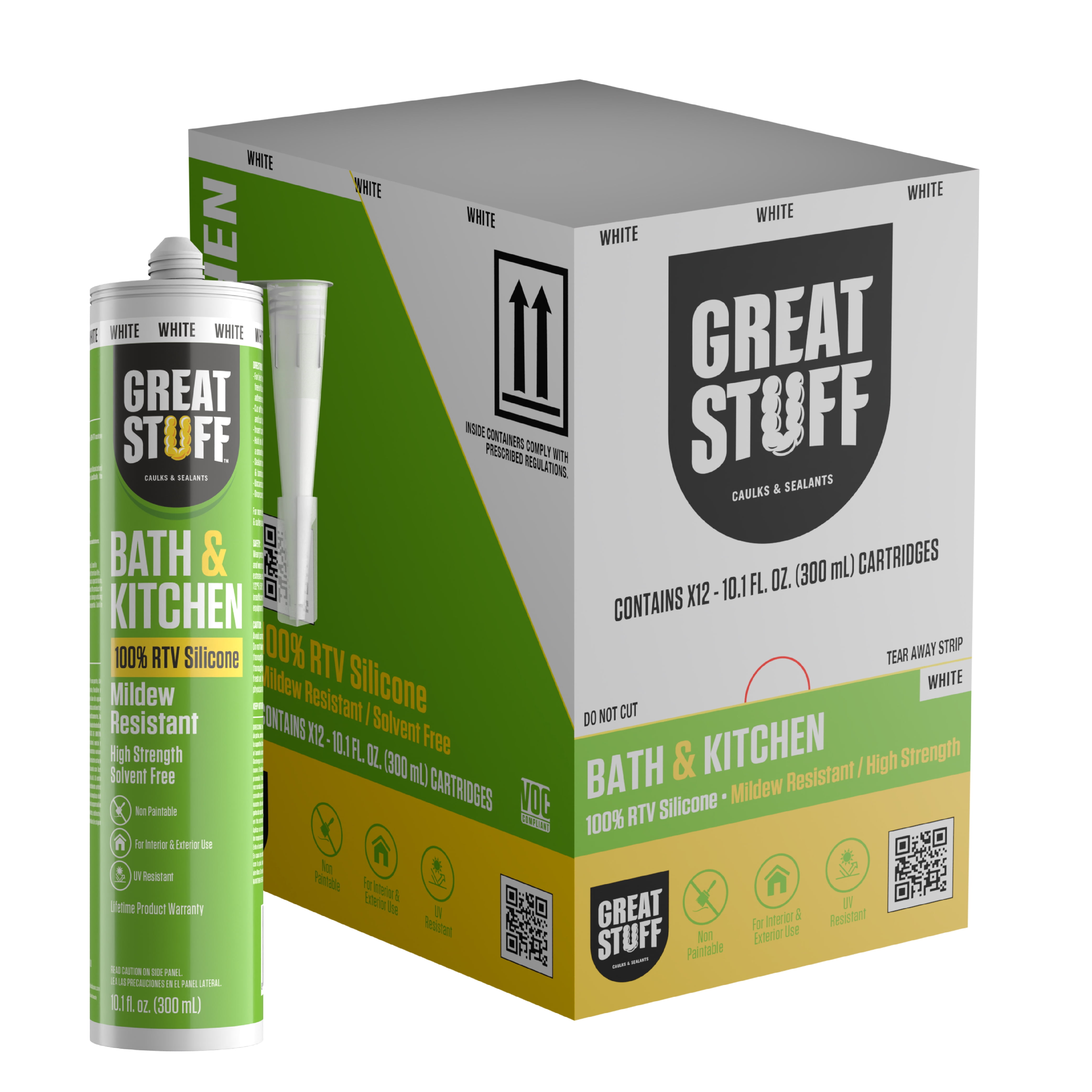 Great Stuff Bath and Kitchen General Purpose 100% RTV Silicone Sealant ...