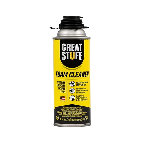 Great Stuff Foam Cleaner - Automotive Foam Cleanser, Spray Nozzle - 12oz