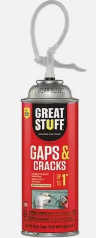 Great Stuff Gaps & Cracks Insulating Spray Foam Sealant, 12 Oz Expands For Air