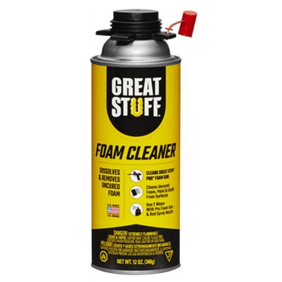 Great Stuff SprayApplicatorCleaner,12 fl oz,Threaded 12084890