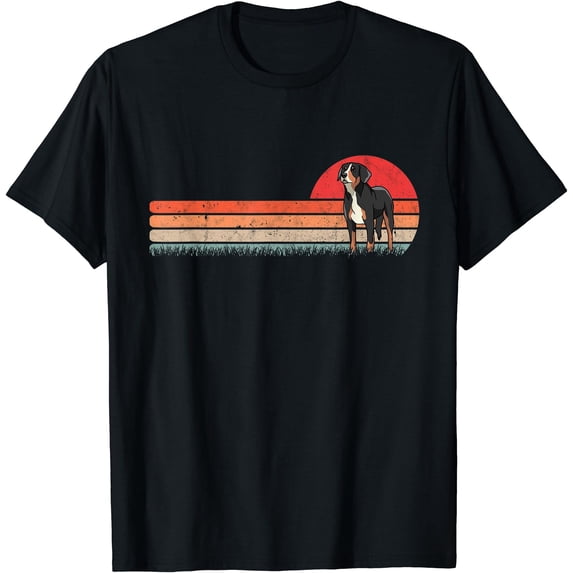 Great Swiss Mountain Dog Retro Swiss T-Shirt - Walmart.com