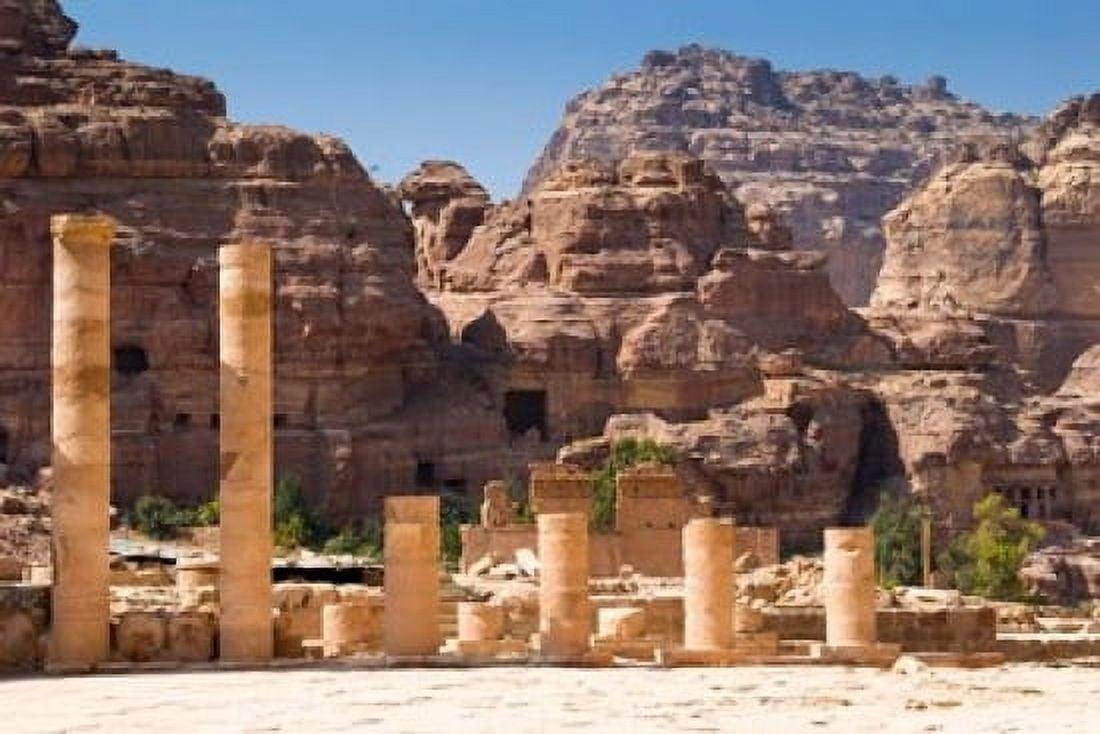 Great Temple Petra UNESCO Heritage Site Jordan Canvas Art - Nico Tondini DanitaDelimont (36 x 24)