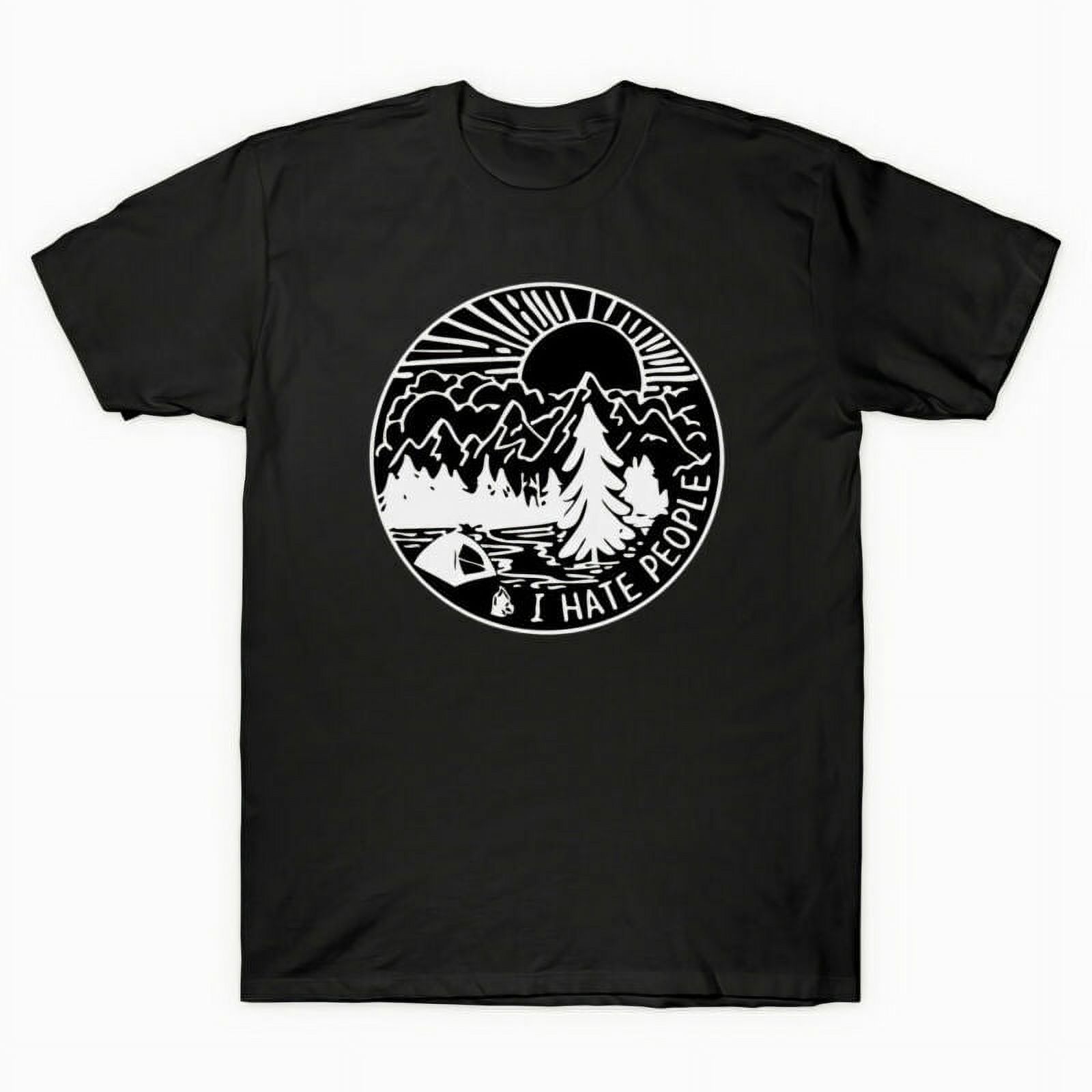 Great The Love Outdoors People Camping Hate I TShirt I Black Men's