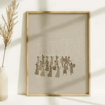 Walls Of Jericho Fall Christian Bible Art Modern Bible, Baptism Gift Wall Art Christ Print Bible Sketch Scripture Home Decor Wall Art, Modern Wall Decor, 8x12 UNFRAMED