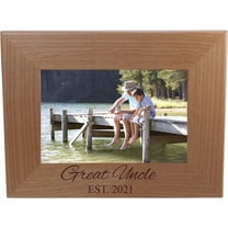 Great Uncle Established Est. 2021 Engraved Alder Wood Picture Frame