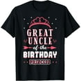 thumbnail image 1 of Great Uncle Of The Birthday Princess Crown Girl Bday Party T-Shirt, 1 of 4