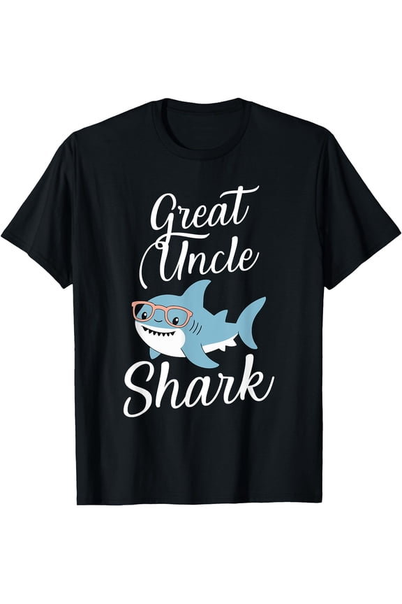 Great Uncle Shark Funny Matching Family Grandpa T-Shirt