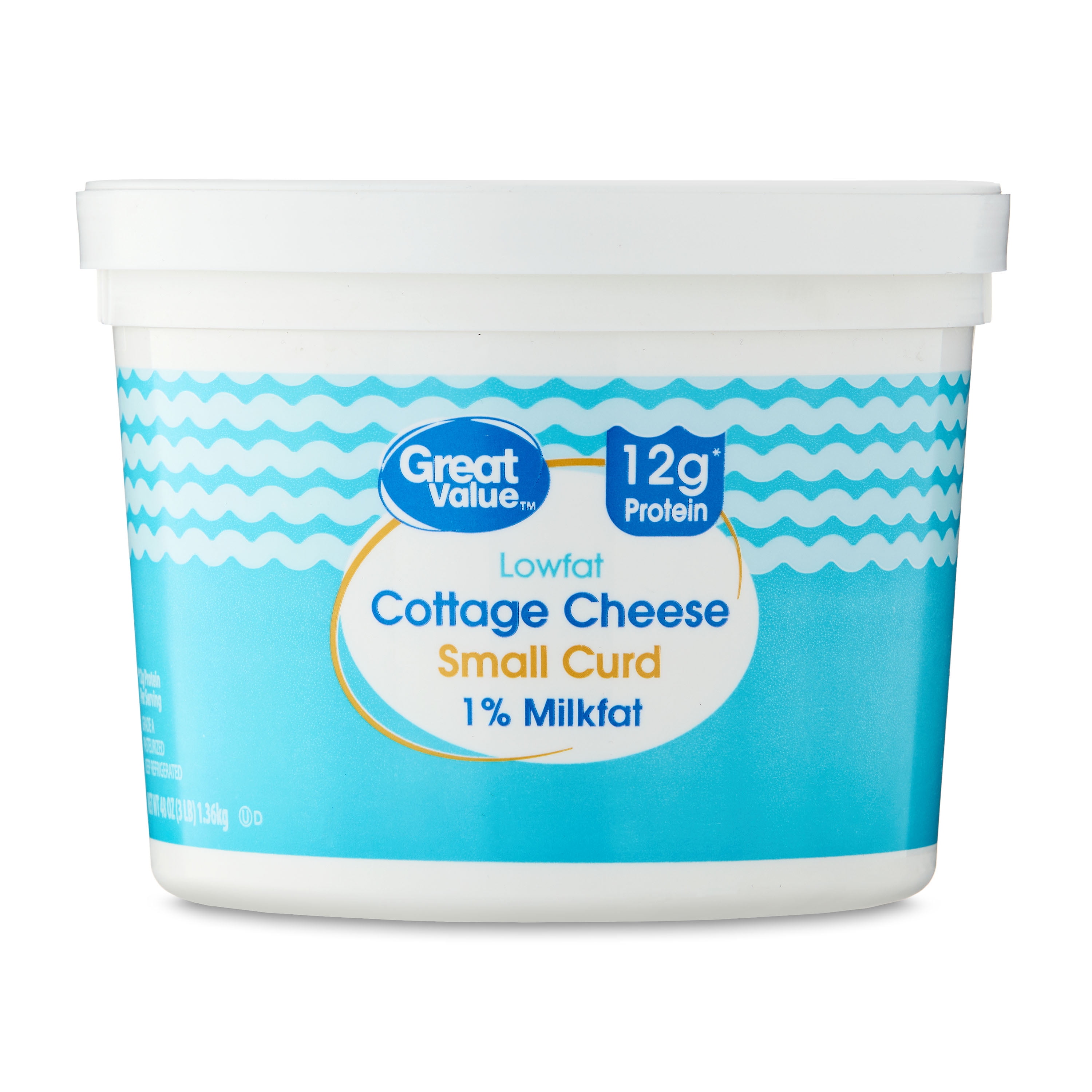小物 niceness fats Great Value 1% Milkfat Small Curd Lowfat Cottage Cheese, 48