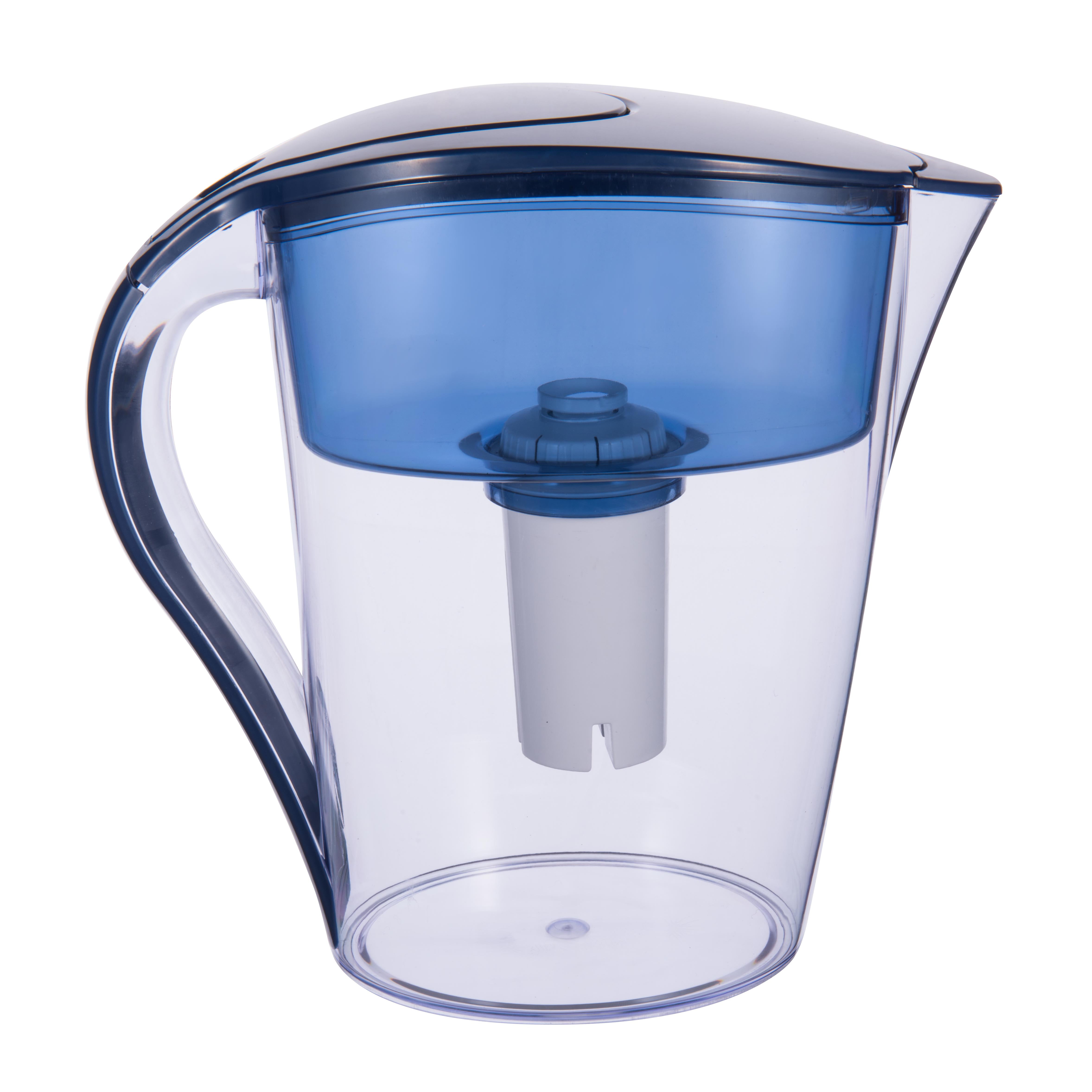 Great Value 10 Cup Water Pitcher with Filter, QP1001, Blue