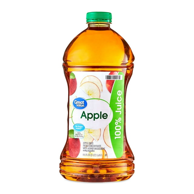 Great Value 100% Apple Juice, 96 fl oz - Walmart.com