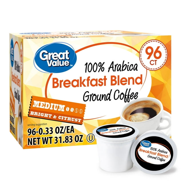 Great Value 100 Arabica Breakfast Blend Medium Roast Ground Coffee