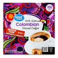 thumbnail image 1 of Great Value 100% Arabica Colombian Medium Dark Roast Ground Coffee Pods, 33.1 oz, 100 Count, 1 of 8