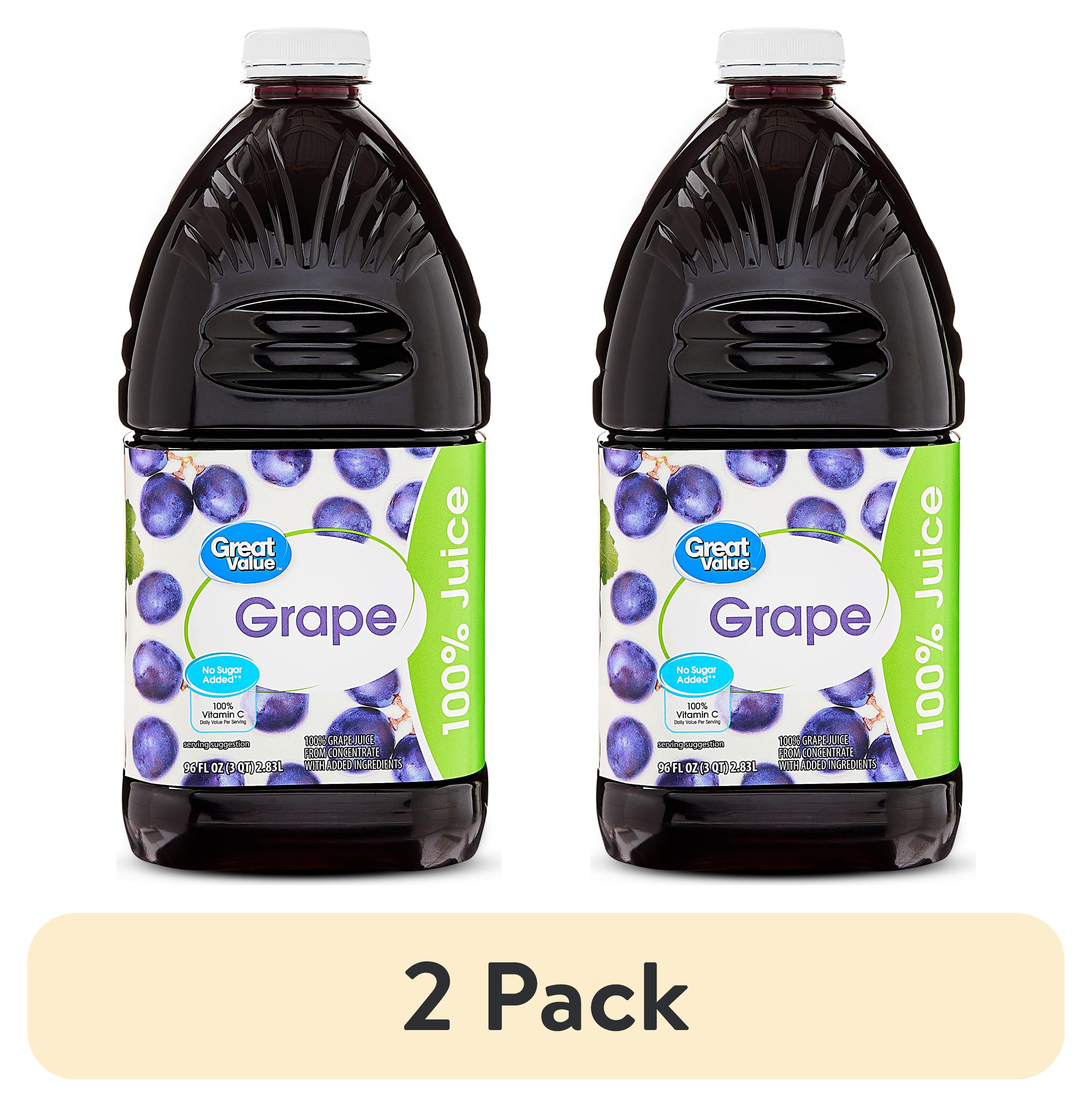 View of (2 pack) Great Value 100% Concord Grape Juice, 96 fl oz - Walmart.com