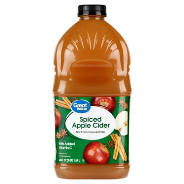 Great Value 100% Fresh-Pressed Spiced Apple Cider, 64 fl oz