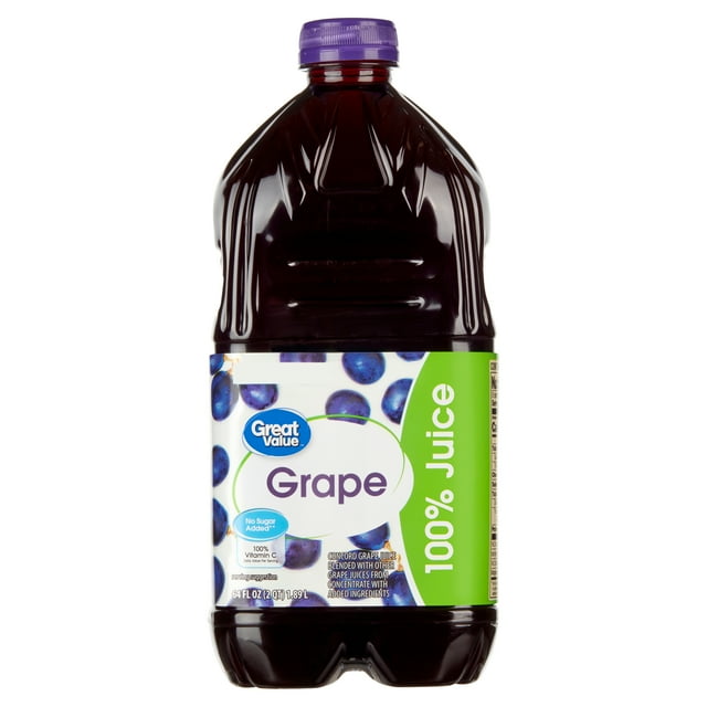 Great Value 100 Grape Juice, 64 fl oz