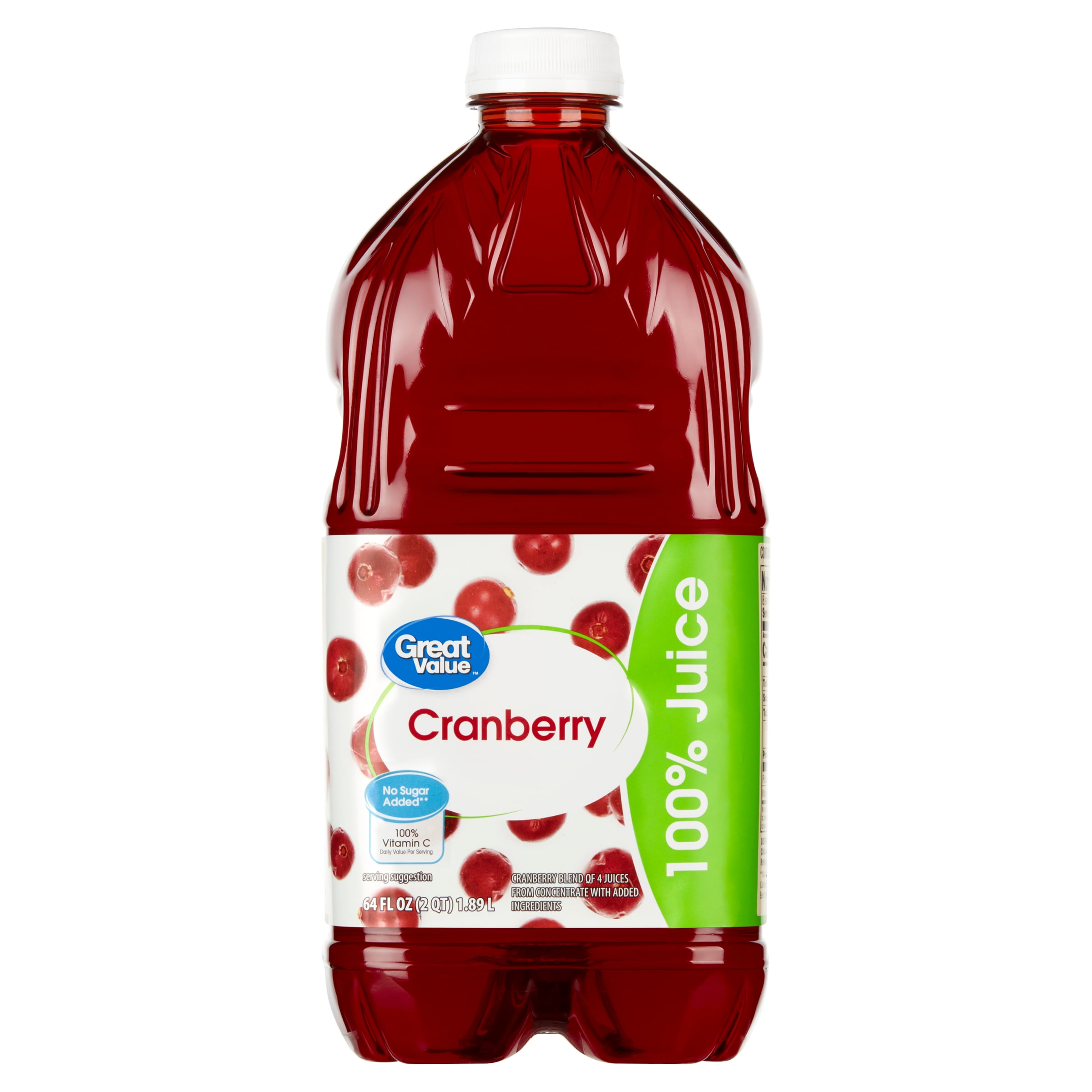 Great Value 100 Juice Cranberry Blend 64 fl oz Walmart