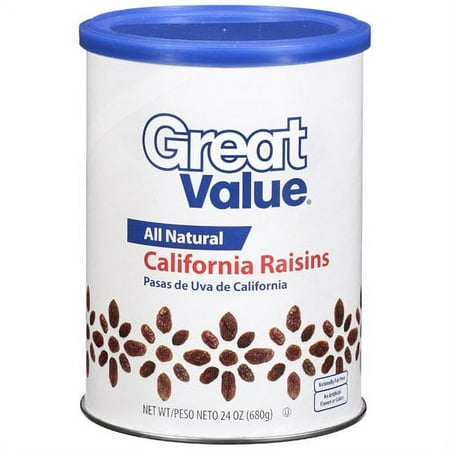 Great Value All-Natural California Raisins, 24 oz